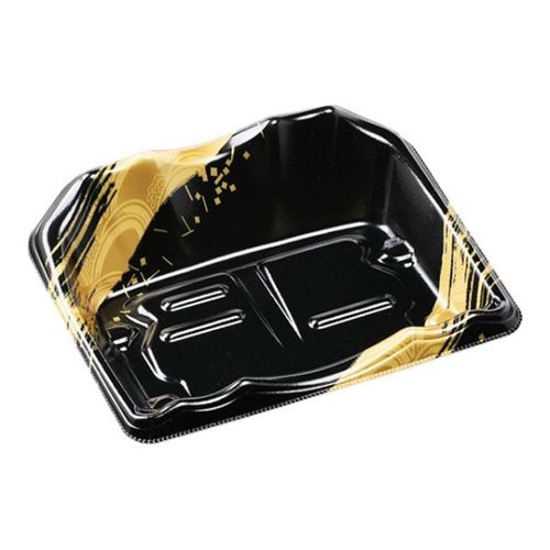 刺身容器 豊山20−16 本体 黒波金 18セット