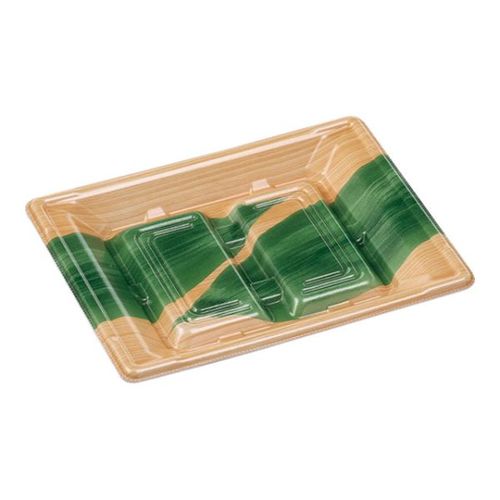 刺身容器 平舟20−15段 本体 木目葉らん×24