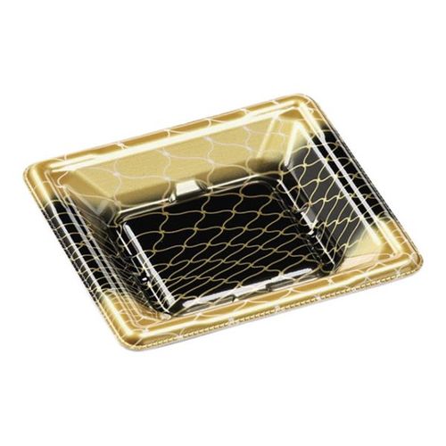 刺身容器 平舟12−11 本体 網金黒 40セット