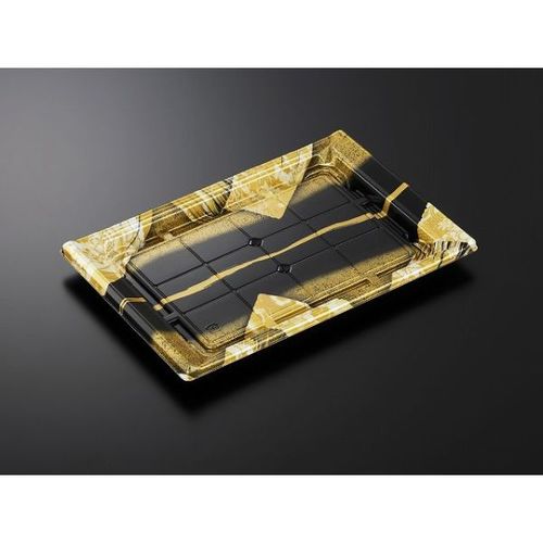 刺身容器CF宴角34−23帯代BK−BK身×10