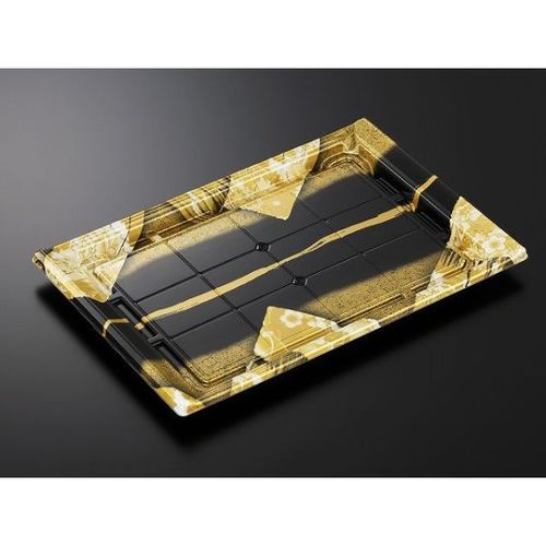 刺身容器 CF宴角40−27帯代BK−BK身×16