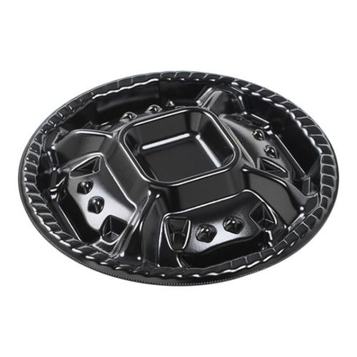 シェルトプラッター丸20 本体 黒 12セット