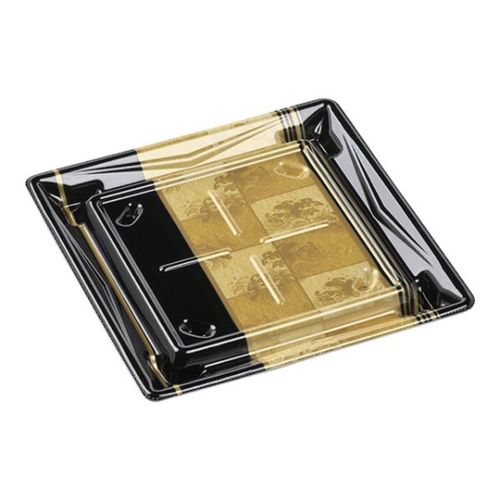 刺身容器 Sステージ19−19 本体 輪島金×12