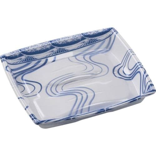 寿司容器 角盛鉢20−17(30)A 水紋青×12