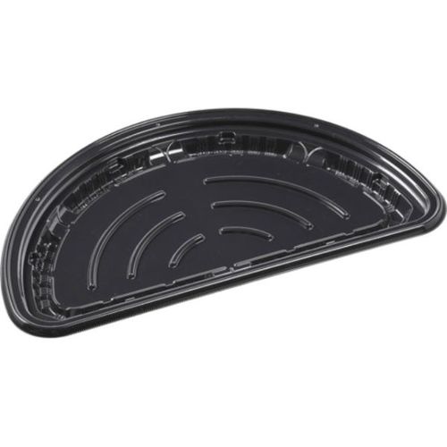 軽食容器MSDピザ丸10インチ1/2本体黒×16