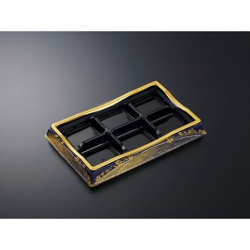 刺身容器HS天城18−36Sまきえ紺BK身×12