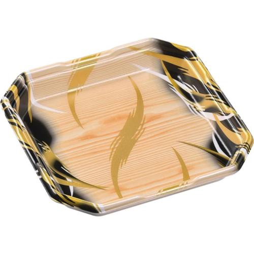 発泡トレーしゃぶしゃぶ2人浅LS風紋木目黒×12