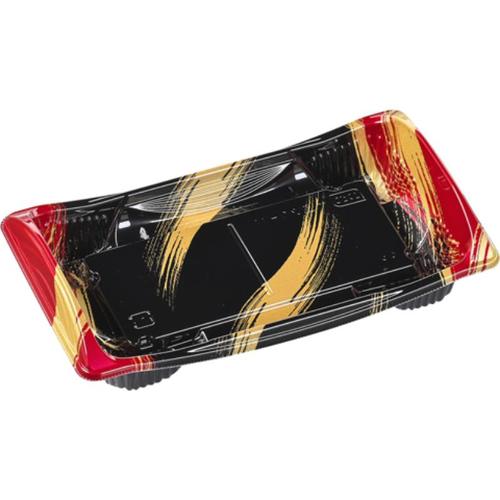 刺身容器 竹皿20−11 本体 はけ嵐赤 ×20