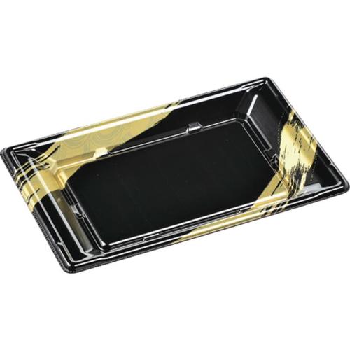 刺身容器 平舟24−15 本体 黒波金 20セット