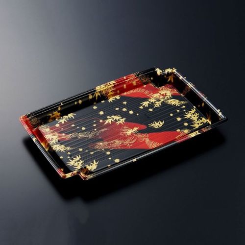 刺身容器CFかく鉢29−19竹霞R−BK身×20