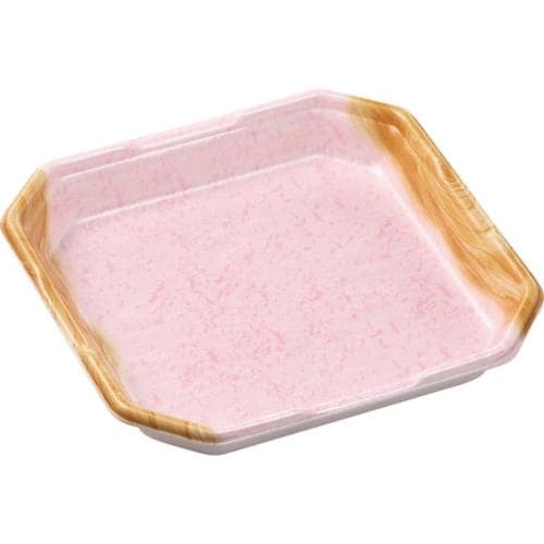 発泡トレーしゃぶしゃぶ2人浅LS銘木ピンク×12