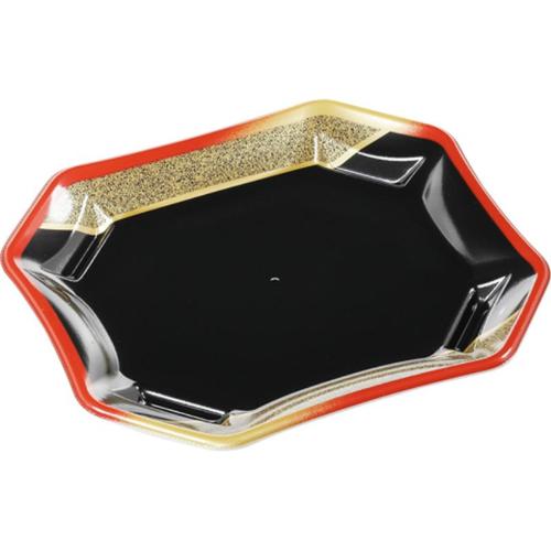刺身容器 美彩24−21 本体 まき絵赤金 ×12