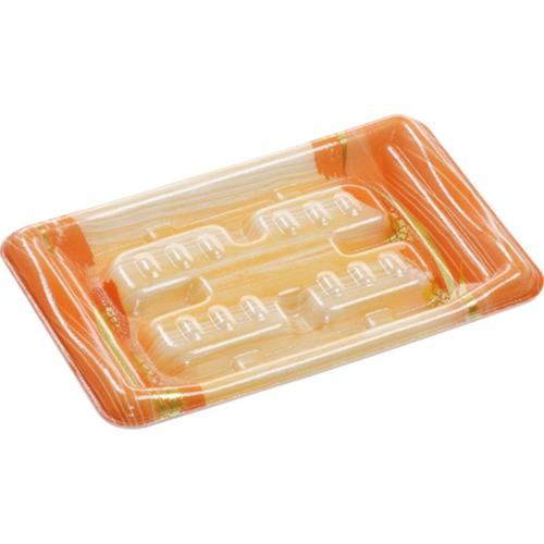 発泡トレー MHT18−12 杉目オレンジ ×32