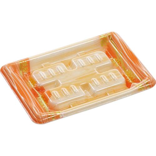 発泡トレー MHT18−13 杉目オレンジ ×30