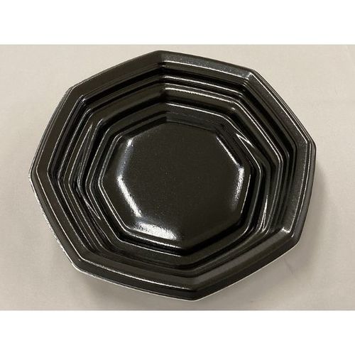 軽食容器 TPオルマ 八角18 黒 身 12セット