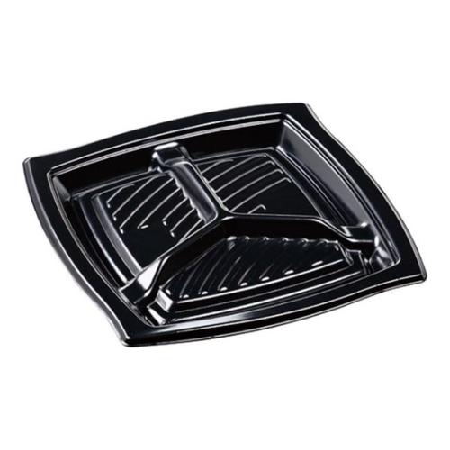 刺身・鮮魚容器ウェーブ−40−3本体エコ黒×18