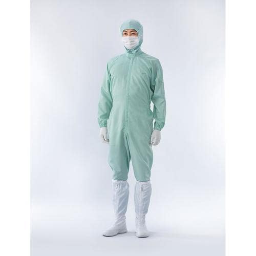 フロントファスナークリーンスーツ グリーン