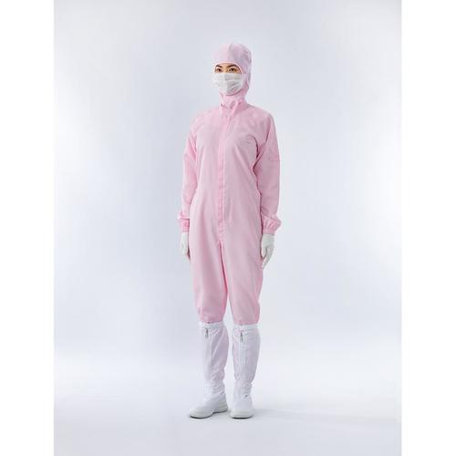 フロントファスナークリーンスーツ ピンク L