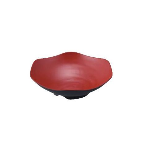 UL−2675RBM26cm盛鉢内朱外黒MT×4