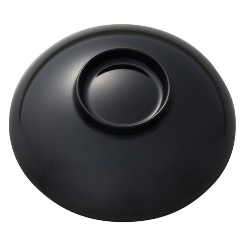 NO.13WBカスミ型汁椀フタ内朱/黒×21