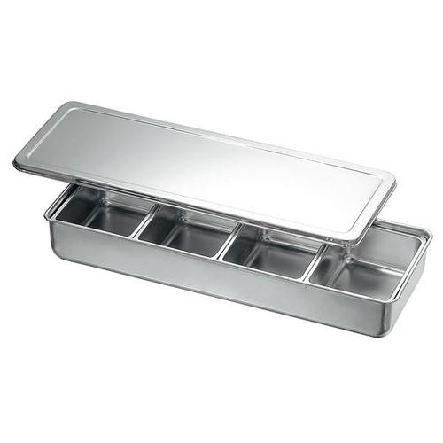 KO18−8調味料入バット長4ッ組(舟形中子付)