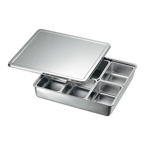 KO18−8調味料入バット田型6ッ組(舟形中子付)