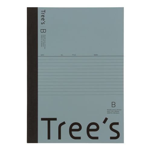 ノート Trees B5 B罫 グレー 30枚