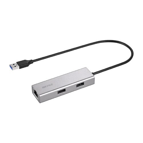 USB−A接続 LANアダプターハブ付 シルバー