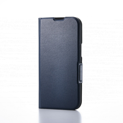 iPhone16e ケース レザー 薄型 ネイビー