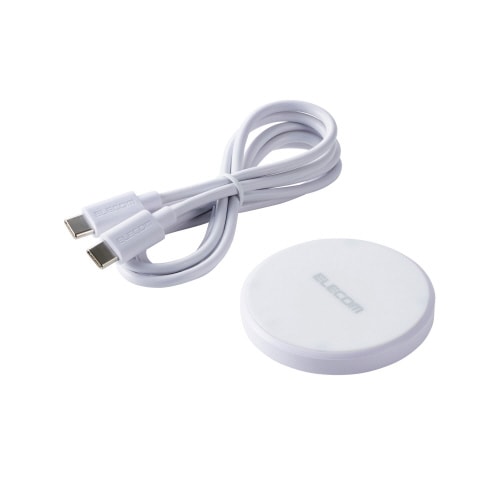 ワイヤレス充電器 Qi 認証 最大10W ホワイト