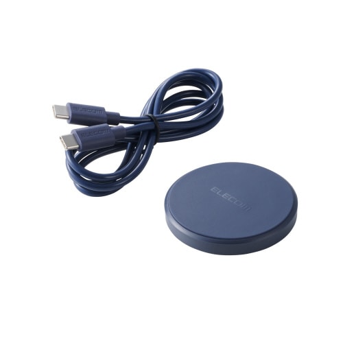 ワイヤレス充電器 Qi認証 最大12W ネイビー