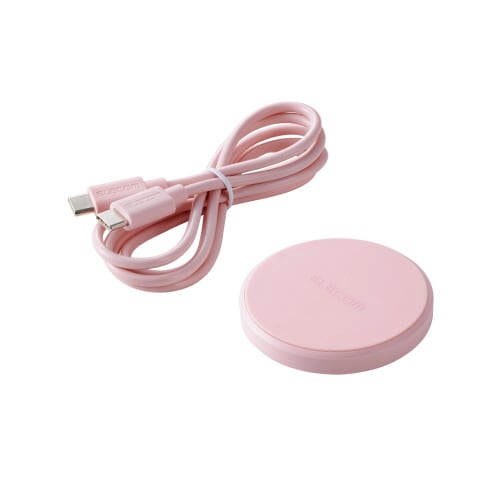ワイヤレス充電器 Qi認証 最大12W ピンク