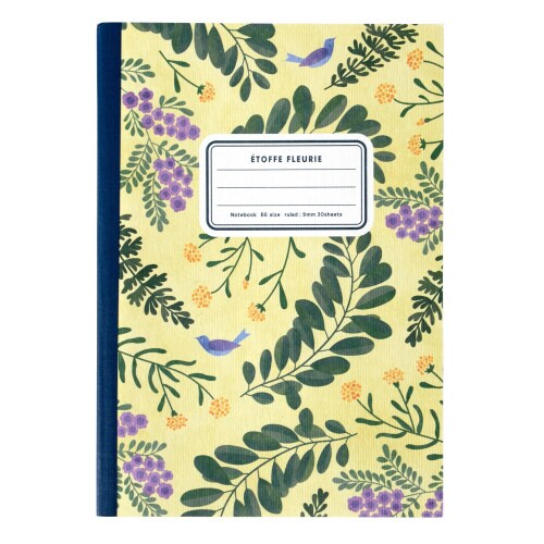 ノート花柄ノートレモンイエロー30枚×10