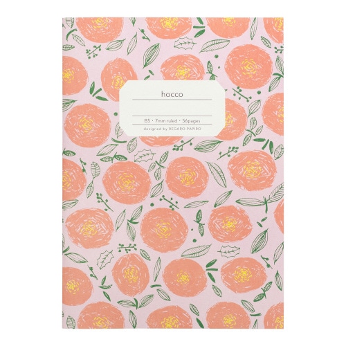 ノートhoccoB5丸花28枚×5