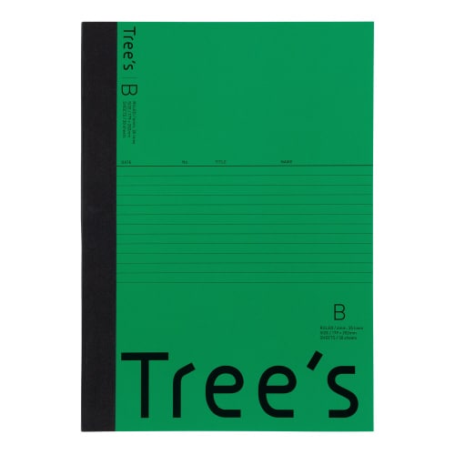ノートTreesB5B罫グリーン30枚×10