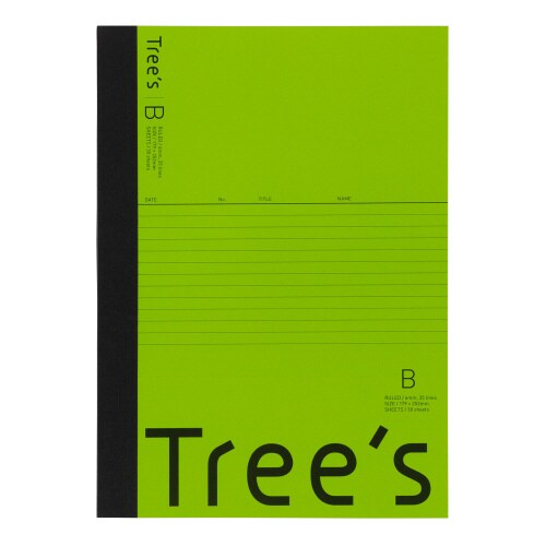 ノートTreesB5B罫グリーン30枚×10