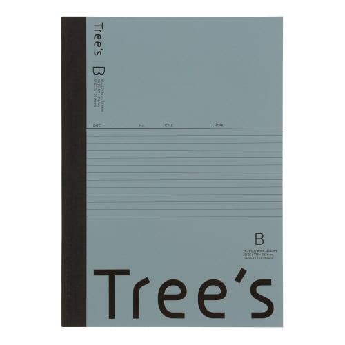ノートTreesB5B罫グレー40枚×10