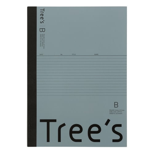 ノートTreesA4B罫グレー40枚×10