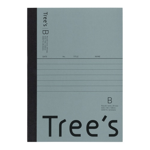 ノートTreesA6B罫グレー48枚×10