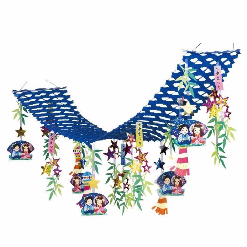 七夕吹き流しプリーツハンガー