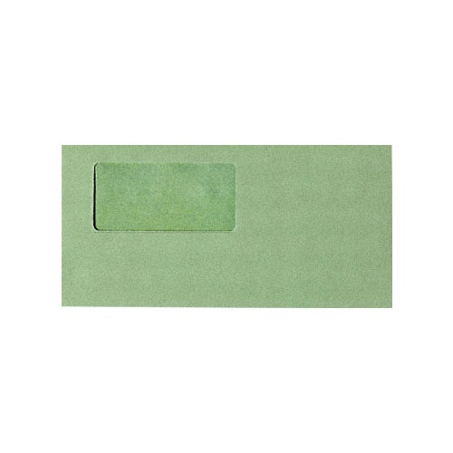 333102 窓付き封筒 (グリーン)