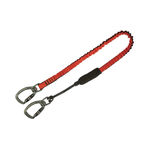 落下防止ロープ デュアルアクション カラビナ2個付