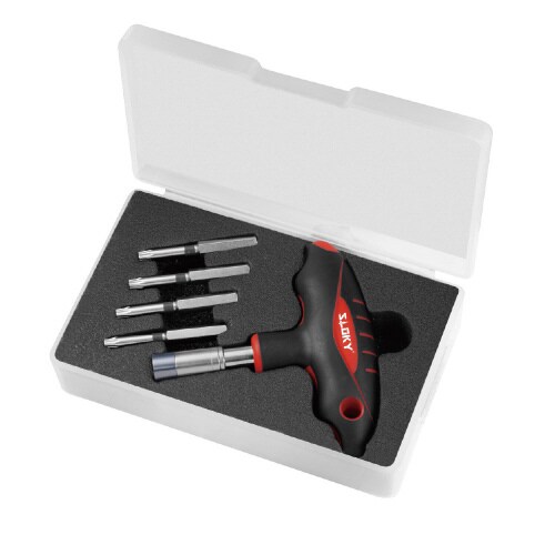 6点 T型ハンドル・ビットアダプタセット2.0Nm