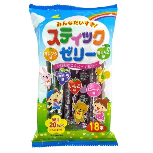 みんなだいすき!スティックゼリー18本×12