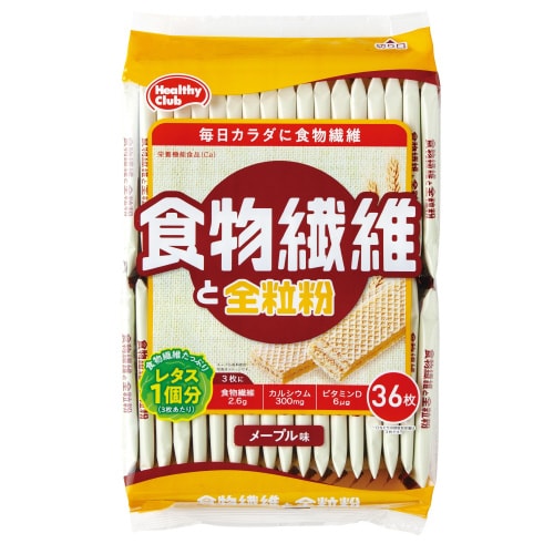 食物繊維と全粒粉ウエハース36枚×10