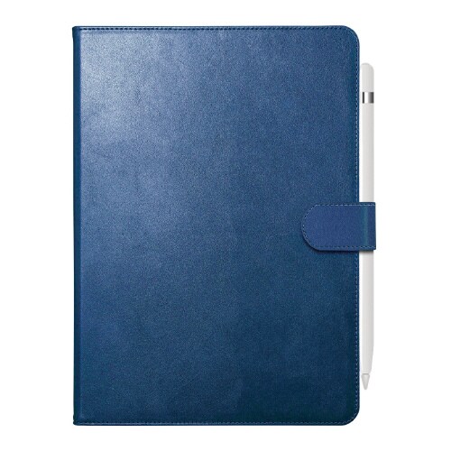 iPad10.9用2アングルレザーケース ブルー