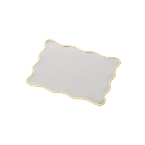 マウスパッド ウェーブ 裏面ラバー グレー