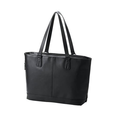 トートバッグ 肩掛け 15L あおりポケット 黒