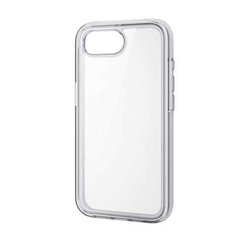 iPhone16e ケース ホワイト×クリア