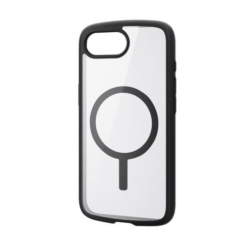 iPhone16e ケース 背面クリア ブラック